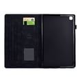 thumbnail image 5 of Embossed Folio Flip Smart Case Cover for Samsung Galaxy Tab S6 Lite 10.4" 2020 / 2022 / 2024, Premium PU Leather Kickstand Card Slots Magnetic Auto Sleep / Wake with Pen Slot Case, Black, 5 of 5