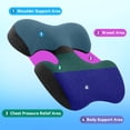 thumbnail image 4 of Breast Pillow for Massage, Massage Bolster Face Down Pillow for Sleeping Washable Soft Head Cushion and Chest Cushion for SPA Home (Dark Gray), 4 of 7