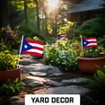 thumbnail image 2 of G128 12 Pack Handheld Puerto Rico Puerto Rican Stick Flags | 4x6 In | Printed 150D Polyester, Country Flag, Solid Plastic Stick, Spear White Tip, 2 of 8
