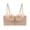 Khaki, variant on Womens Corset Bra Molded Padded Cups Adjustable Straps Wireless Support Bralette Solid Color Straight Low Back Longline Push Up Bustier Bras for Party Coffee 38