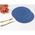 thumbnail image 6 of Unique Bargains Set of 6 Round Placemats for Kitchen Dining Table Decor Blue, 6 of 7