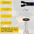 thumbnail image 3 of 3PCS 5/8inch -11 Angle Grinder Extension Shaft Connecting Rod,4 Sets of Flange Lock Nut for Grinder, 3 of 5