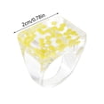 thumbnail image 2 of EGNMCR Bagues Mode Transparentes en Acrylique pour Femmes, 2 of 2
