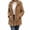 Brown, variant on Enjoytime Fleece Jacket Women Long Sleeve Textured Zip Up Hooded Coat Fall Winter Warm Soft Comfy Casual Mid Length Outerwear