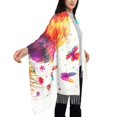 thumbnail image 4 of Honeii Watercolor Butterfly Guinea Pig Print Scarf Oversized Scarf Tassel Fall Winter Thick Scarf Warm Shawl Women,Women's Scarves & Wraps, 4 of 8