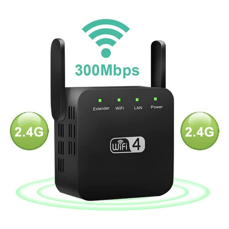 bue eskalere bytte rundt 1200 Mbps WiFi Range Extender Signal Booster, 2.4G & 5G Dual Band Wireless  WiFi Repeater Long Range Coverage, Internet Amplifier with 1 Ethernet Port  and 4 Antenna, Black - Walmart.com