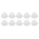 thumbnail image 1 of Lot de 10 bouchons d'oreille flexibles en silicone, en forme de corne, transparents, blancs, 1 of 4