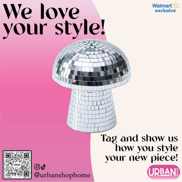 Urban Shop Disco Mushroom Decorative Figurine, 6.9