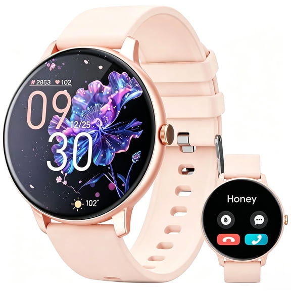 Joautrial 1.39-inch Smart Watch for women, Answer/Call/Fitness Tracker with 100 Exercise Modes, Fitness Watch for Android & Iphone Devices (Pink)