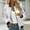 White, variant on TIANZEN Women Autumn Fashion Leisure Square Thin Pocket Jacket Blouse Coat Baseball Top Big Shoulder Jacket Hooded Jacket for Women Boil Wool Jacket Women