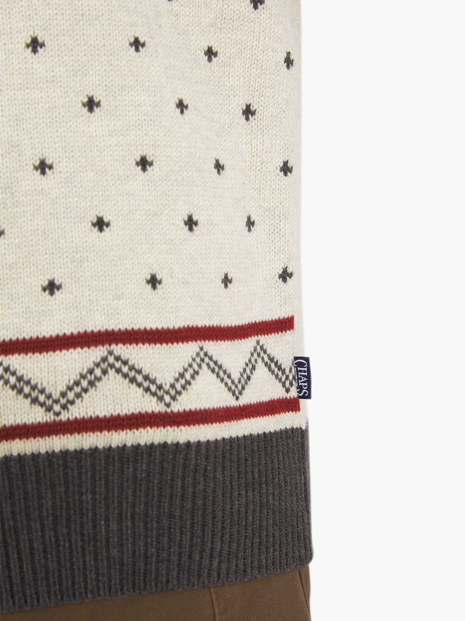 Chaps Men's & Big Men's Cotton Holiday Fairisle Crewneck Sweater, Sizes S-3XL