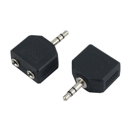 Unique Bargains 3.5mm 1 to 2 F/M Audio Splitter Adapter Converter 2 Pcs