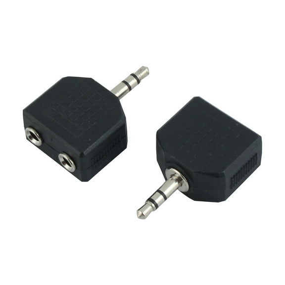 Unique Bargains 3.5mm 1 to 2 F/M Audio Splitter Adapter Converter 2 Pcs