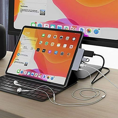 HyperDrive 4 Port USB C Hub - USB C Docking Station for Apple iPad Pro