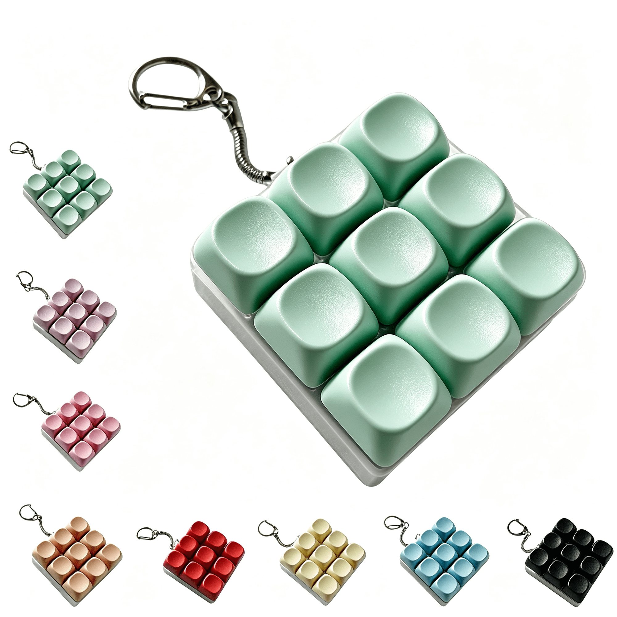 Keyboard Fidget Toy Colorful Fidget Clicker Keyboard Fidget Keychain Button Fidget Gifts for Adults Boost Focus & Ease Anxiety Anywhere Perfect Stress-Relief Gift