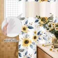 thumbnail image 3 of No Hook Shower Curtain, Sunflower Shower Curtains for Bathroom with See Through Top Window, Spring Floral Vintage Summer Botanical Waterproof & Washable Bath Curtain Stall 48"x72", 3 of 9