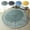 Yellow, variant on Leodye Round Short Hair Rug, Washable Small Round Rug Non-Slip, Soft Vintage Ultra-Thin Circle Carpet for Bedroom Entryway Kitchen Laundry Bathroom