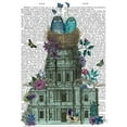 thumbnail image 2 of Fab Funky 26x32 White Modern Wood Framed Museum Art Print Titled - Owl Basilica, 2 of 4