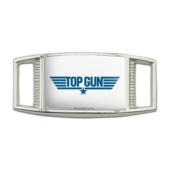 Top Gun Flat Logo Rectangular Shoe Shoelace Shoe Lace Tag Runner Gym Charm Decoration