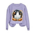 thumbnail image 6 of Frostluinai Women's Ghost Sweater Crweneck Sweatshirts Fall Holiday Pullover Top Halloween Long Sleeve Graphic Sweat Shirts, 6 of 6