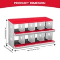 thumbnail image 3 of GloryStar Chicken Nesting Box with Large Vented Hole – Metal Egg Laying Boxes with Organized Compartments for Chickens That Support Everyday Egg Collection in the Coop and Provide a User-Friendly, 3 of 7
