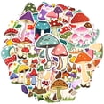 thumbnail image 2 of 35pcs-50pcs Colorful Mushroom Stickers Nature Stationery Stickers Fantasy PVC Stickers for Laptops Suitcases, 2 of 9
