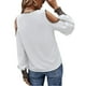 thumbnail image 5 of Tops Para Mujer, Blusa Informal Elegante, Camisas de Manga Larga Con Hombros Descubiertos, Estampado de Leopardo, Retazos, Cuello en V, Manga Con Botones, Camiseta Con Cuello Odeerbi  ODB166584, 5 of 7