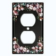 thumbnail image 2 of Metal Light Switch Plate Cover Circular Cotton Flower Feather Frame FLW025, 2 of 37