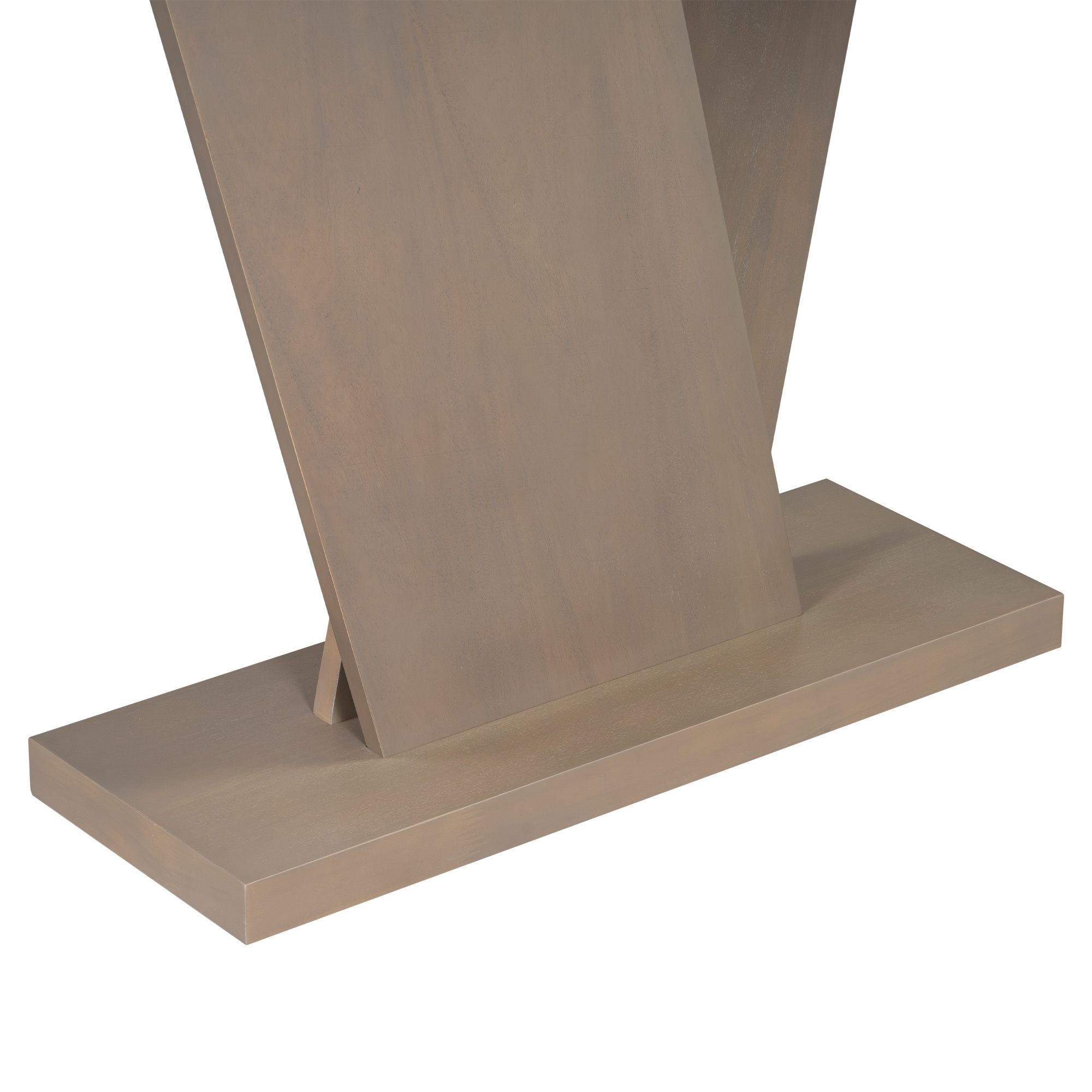 EUROCO 59.8" Console Table with V-Base Design,Wooden Entryway Sofa Table, Unique Long Accent Hallway Table for Living Room,Taupe