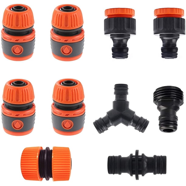 Juego de accesorios de conector de manguera para unir mangueras de jardín, incluye extremo de manguera Quick