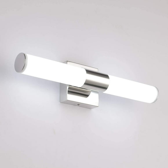 Bathroom Vanity Light Fixture, 7Degobii 16" Inches 16W 6000K Chrome LED Mirror Lights for Bathroom Wall Sconces Bar Lighting