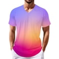 thumbnail image 1 of Summer Men's Popular T-shirt Printed V-neck Short Sleeved T-shirt XL, 1 of 5