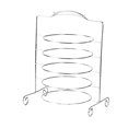 thumbnail image 3 of Soporte para servir platos, práctico soporte de acero inoxidable para almacenar platos. 5 nivel, 3 of 9