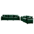 thumbnail image 4 of Miekor Furniture Family Sofa Set Deep Seat Sofa, Warm Sofa For Home Cinema And Living Room, One 2-Seater Sofa And One 3-Seater Sofa, Green Corduroy 00733, 4 of 12