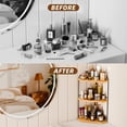 thumbnail image 2 of Corner Bathroom Counter Organizer, 3-Tier Wood Countertop Organizer for Perfume, Makeup Storage, Skincare Organizers for Vanity, Counter Corner Shelf for Kitchen, Bathroom, Dresser (Natural), 2 of 7