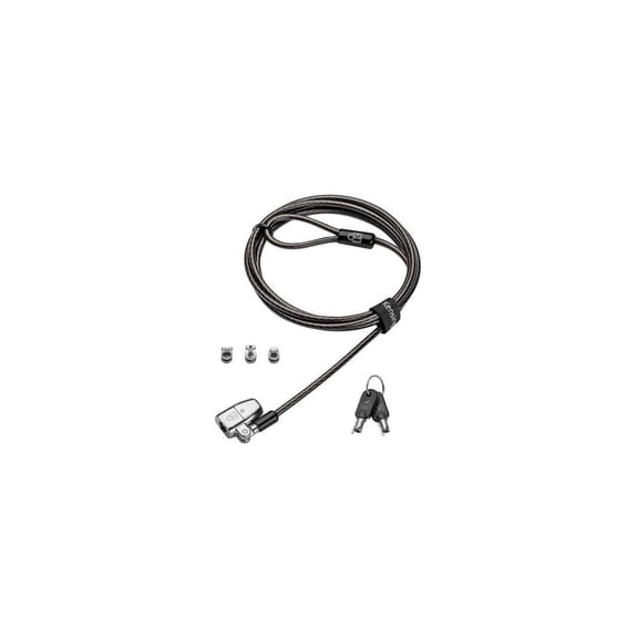 Kensington ClickSafe 2.0 Universal Keyed Laptop Lock - Carbon Steel, Plastic - 5.91 ft - For Notebook