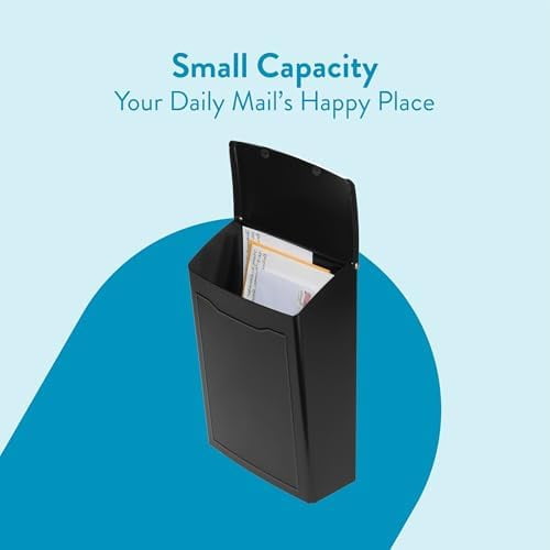 2681B Black Marina Wall Mount Mailbox, Small