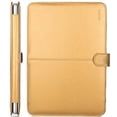 thumbnail image 2 of MOSISO MacBook Pro 15 PU Leather Case A1990/A1707 with Touch Bar, Book Folio Stand Sleeve Cover with Clear Straps at Top Corners Compatible Newest Mac Pro 15 Inch, Gold, 2 of 5