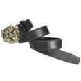 thumbnail image 4 of Cinturón de cintura de cuero para hombre de estilo retro Hebil de cabeza Negro Zulema cinturones de cintura, 4 of 6