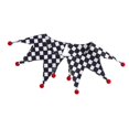 thumbnail image 1 of Collares de payaso de Halloween, poliéster, accesorios de disfraz de bufón, festival, decorativos Blanco y negro, 1 of 9