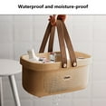 thumbnail image 6 of HengDidi White Green Pink Capacity Bath Shower Basket Large Portable Storage Bin with Carrying Handle Hygienic Label Organizer for Toiletries, 6 of 6