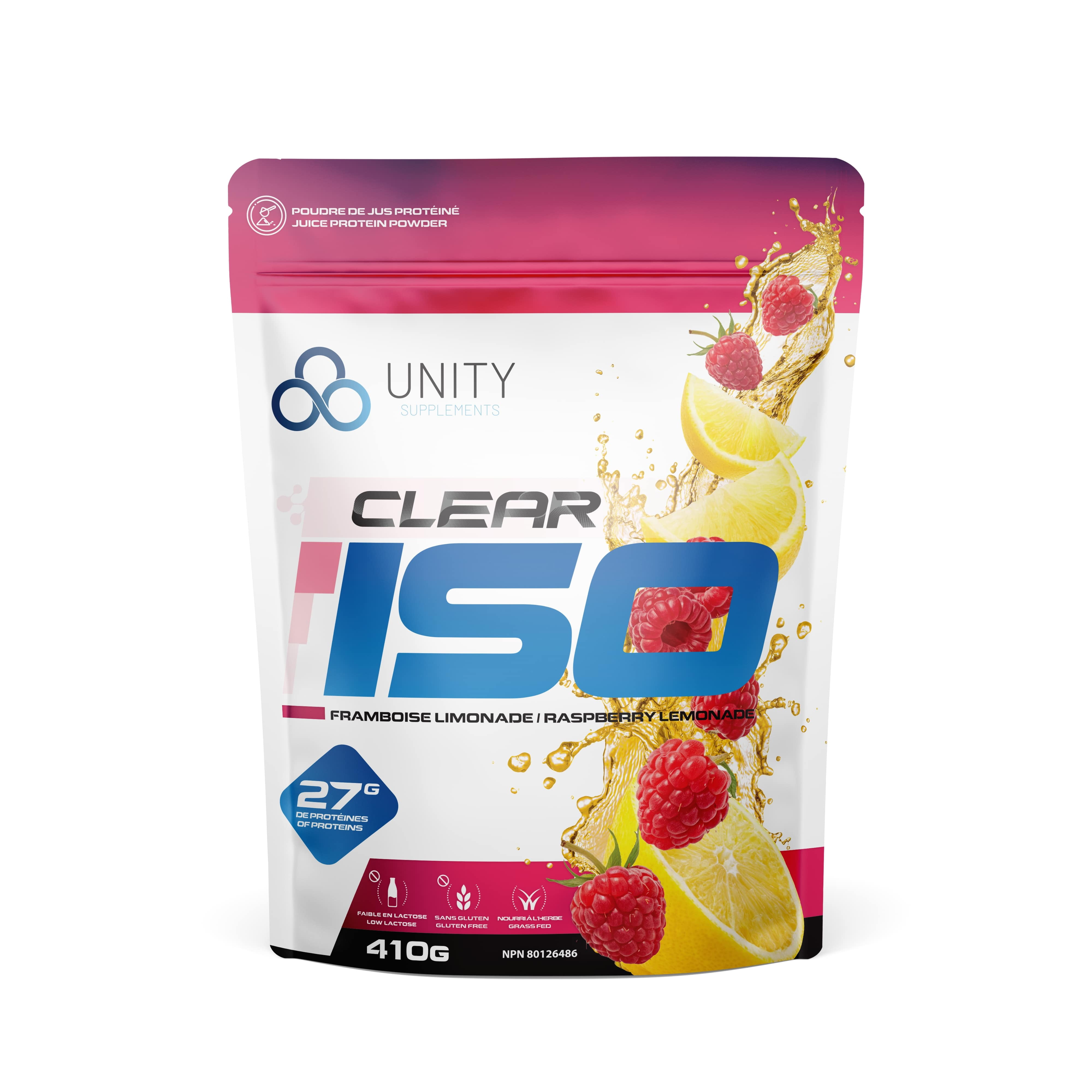 Unity Supplements Unity Supplements - Juice Protein 410g - Raspberry Lemonade Dietary Supplements