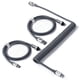 thumbnail image 1 of Cable de teclado en espiral ATTACK SHARK C04 USB-A a USB-C gris, 1 of 9