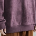 thumbnail image 4 of VSSSJ Men's Oversized Sweatshirt Relaxed Fit Round Neck Long Sleeve Drop Shoulder Casual Solid Versatile Sports Pullover Top Purple XXXL, 4 of 7
