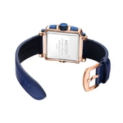 MEGIR Men's Watch Chronograph Clock Luxury Square Quartz Luminous Waterproof Calendar Wristwatch
