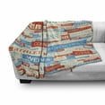 thumbnail image 3 of Fitness Soft Flannel Fleece Throw Blanket, Collage of Words Physical Activity Healthiness Nutrition Bodycare Theme, Cozy Plush for Indoor and Outdoor Use, 70" x 90", Sky Blue White Red, by Ambesonne, 3 of 6
