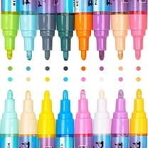 Pintar Art Pastel Acrylic Paint Pens, Medium Point Tip Brush Pens & Fabric Markers, 16 Count