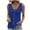 Blue, variant on HAiming Women's Button Tank Top Summer Sleeveless Round Neck Tunic Vest Shirt Solid Color Casual Basic Blouse