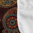 thumbnail image 4 of Paisley Microwave Oven Cover, Middle Pattern Tribal Art Bohemian Themed Composition Printed Image, Water Resistant Organizer with Pockets Kitchen, 36" x 12", Burgundy and Dark Mustard, by Ambesonne, 4 of 4