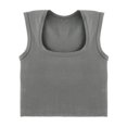 thumbnail image 4 of Camisola de algodón tejida con tirantes anchos para cubrir el pecho, prenda exterior sin mangas de verano para mujer, top ajustado para chica sexy, 4 of 6